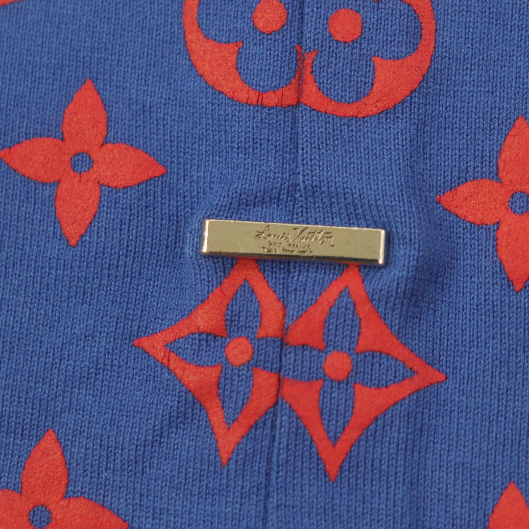 LOUIS VUITTON Short sleeve T-shirt Main: 100% cotton blue Monogram Gradient mens XL Used Authentic