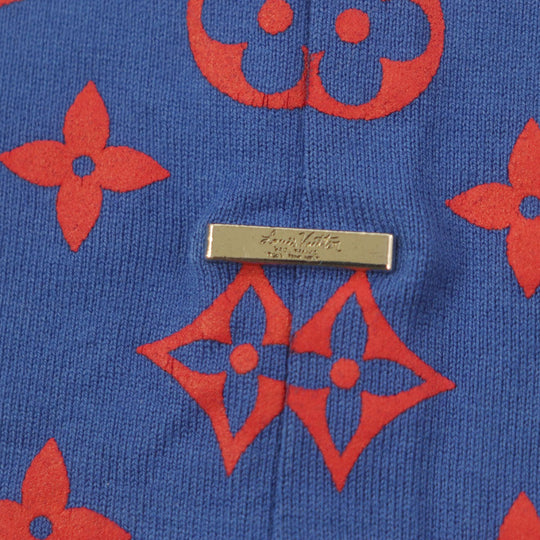 LOUIS VUITTON Short sleeve T-shirt Main: 100% cotton blue Monogram Gradient mens XL Used Authentic
