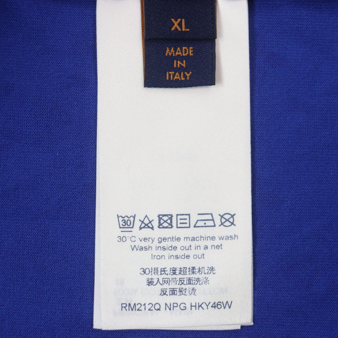 LOUIS VUITTON Short sleeve T-shirt Main: 100% cotton blue Monogram Gradient mens XL Used Authentic