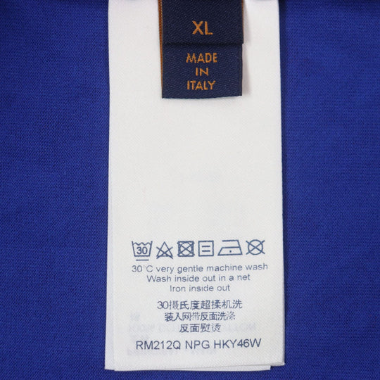 LOUIS VUITTON Short sleeve T-shirt Main: 100% cotton blue Monogram Gradient mens XL Used Authentic