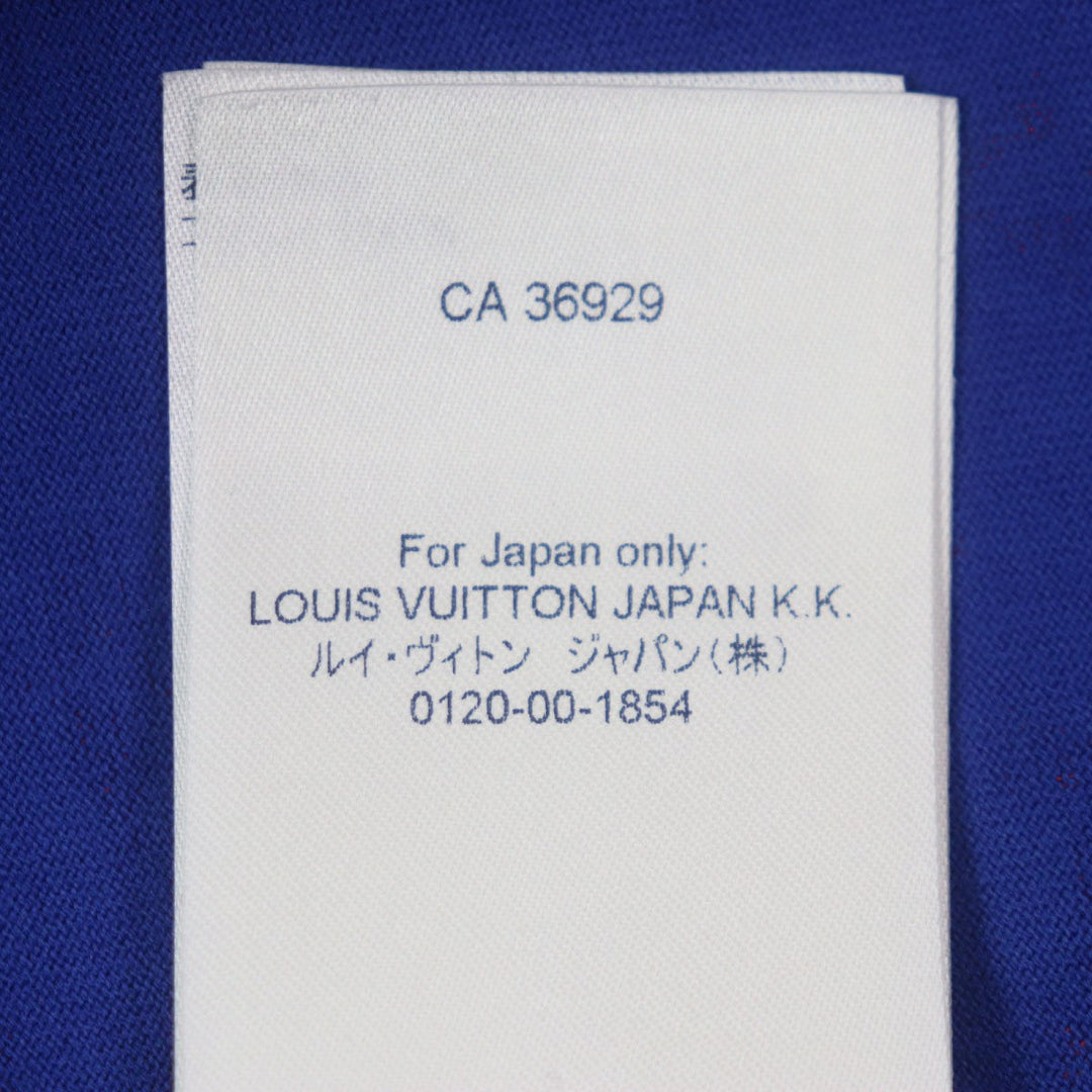 LOUIS VUITTON Short sleeve T-shirt Main: 100% cotton blue Monogram Gradient mens XL Used Authentic