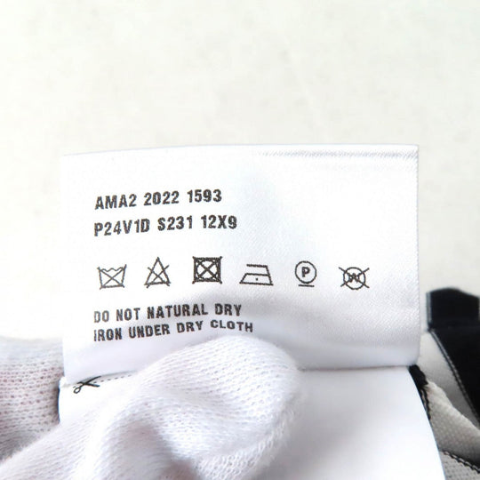 PRADA Short sleeve T-shirt P24V1D Main: 97% cotton, Main: 1% polyamide, Main: 1% elastane White Dark Navy Women 36 Used Authentic