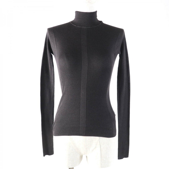HERMES knit 4H2624D9 Main: 70% silk, Main: 30% wool, Part: 100% rayon Dark brown Women 34 Used Authentic