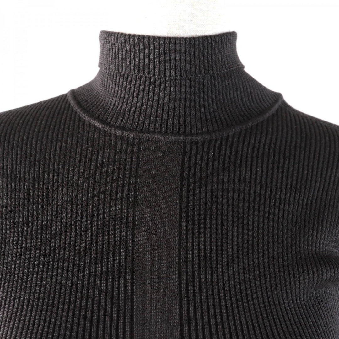 HERMES knit 4H2624D9 Main: 70% silk, Main: 30% wool, Part: 100% rayon Dark brown Women 34 Used Authentic