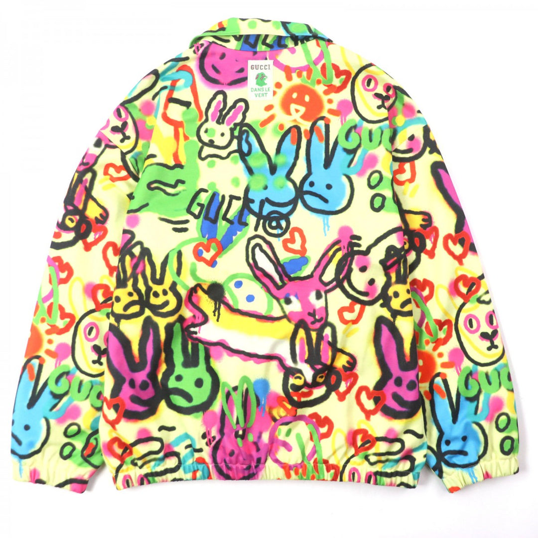 GUCCI Track jacket 714464 Outer: 55% polyester, Outer: 45% cotton, Lining: 100% polyester, Part: 50% rayon, Part: 30% cotton multicolor DANS LE VENT mens L Used Authentic