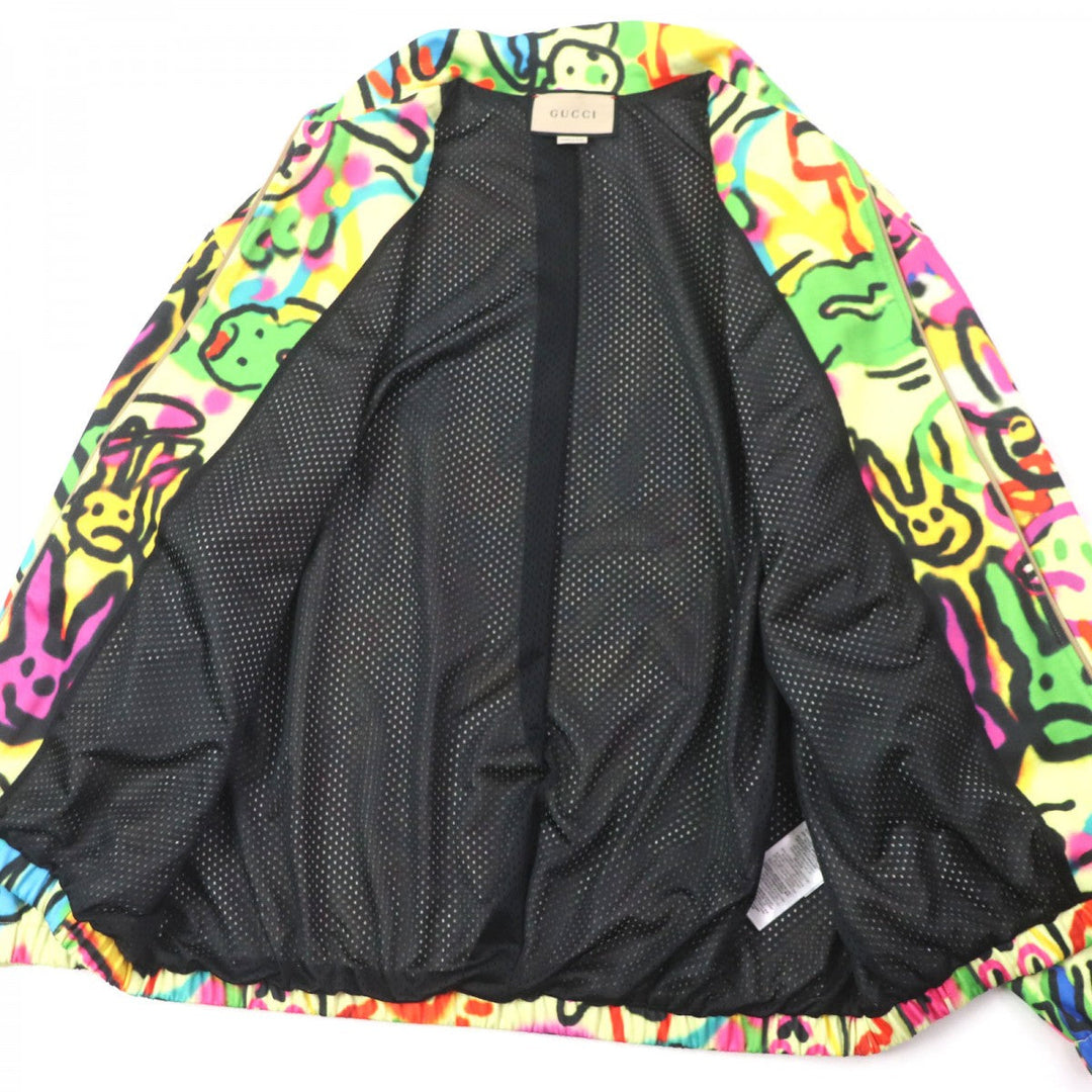 GUCCI Track jacket 714464 Outer: 55% polyester, Outer: 45% cotton, Lining: 100% polyester, Part: 50% rayon, Part: 30% cotton multicolor DANS LE VENT mens L Used Authentic