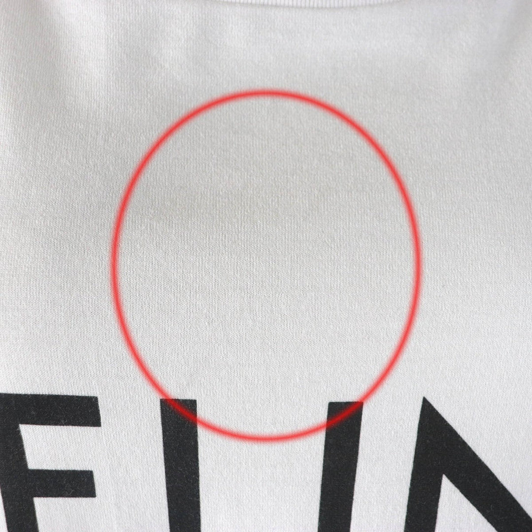 CELINE Short sleeve T-shirt 2X314916G Main: 100% cotton White black Women L Used Authentic