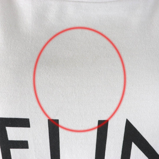 CELINE Short sleeve T-shirt 2X314916G Main: 100% cotton White black Women L Used Authentic