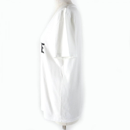 CELINE Short sleeve T-shirt 2X314916G Main: 100% cotton White black Women L Used Authentic
