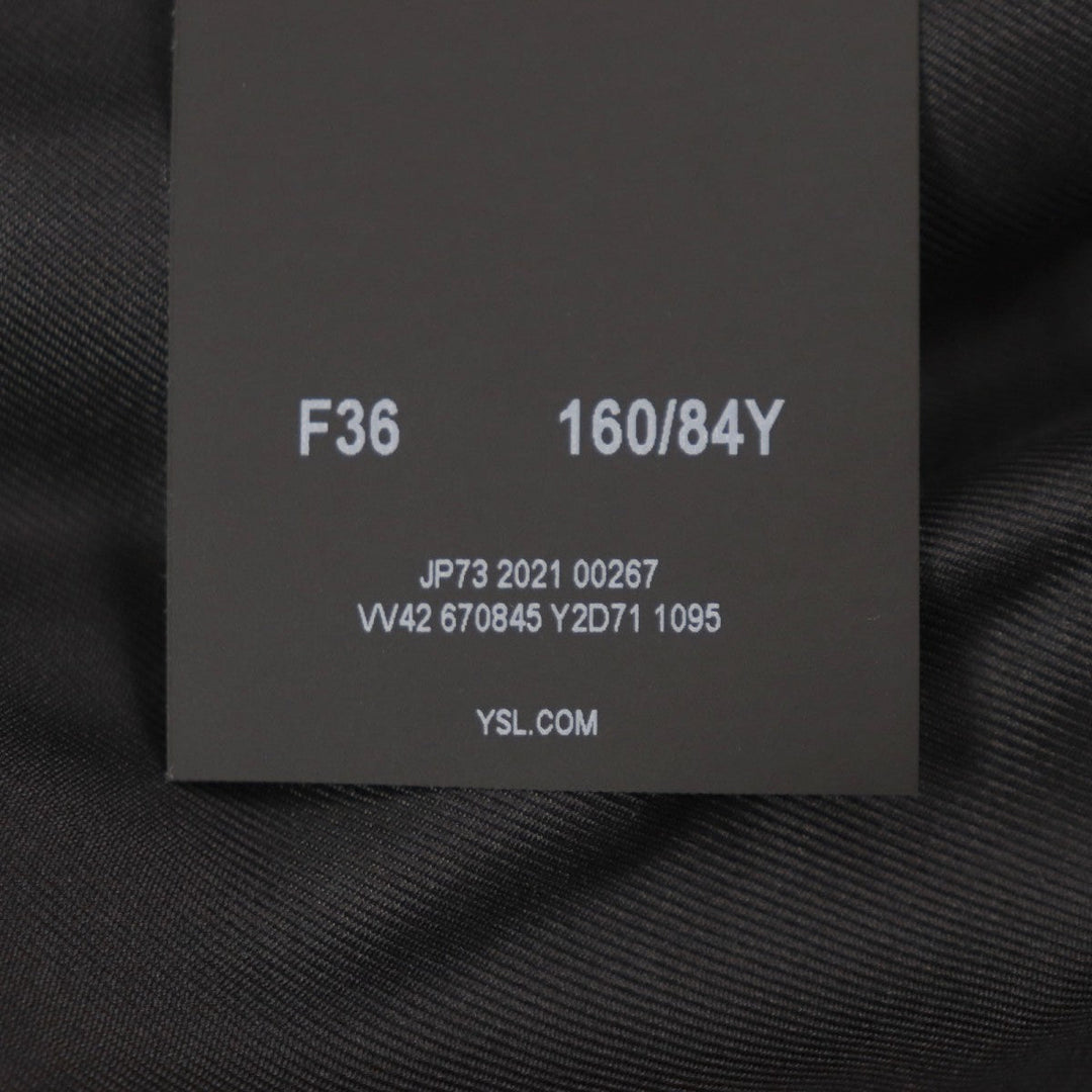 SAINT LAURENT PARIS Bomber jacket 670845 silk black 36