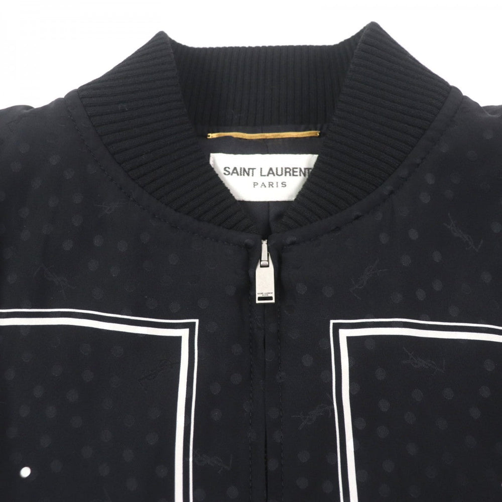 SAINT LAURENT PARIS Bomber jacket 670845 silk black 36