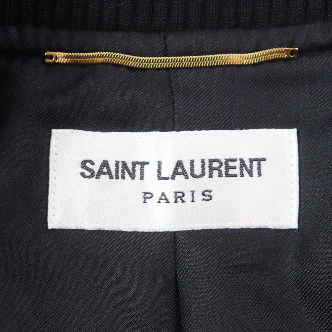 SAINT LAURENT PARIS Bomber jacket 670845 silk black 36