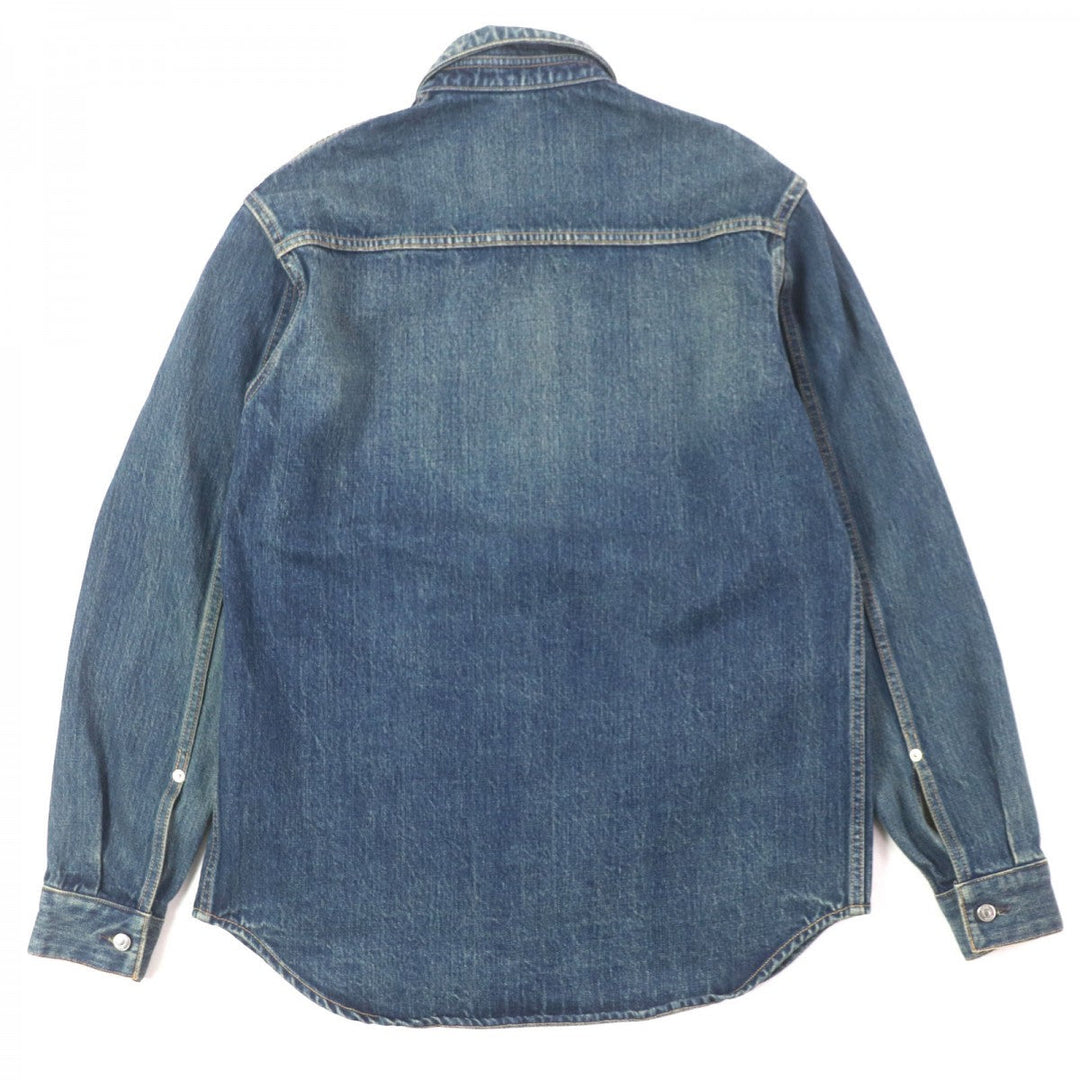 Dior HOMME Denim Jacket 113D585BY513 Outer material: 100% cotton, Leather part: 100% cowhide Indigo mens 38 Used Authentic