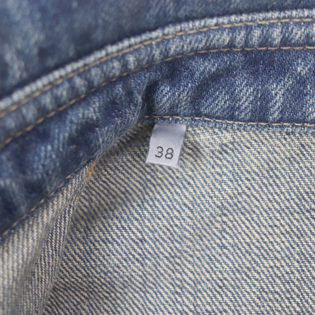 Dior HOMME Denim Jacket 113D585BY513 Outer material: 100% cotton, Leather part: 100% cowhide Indigo mens 38 Used Authentic