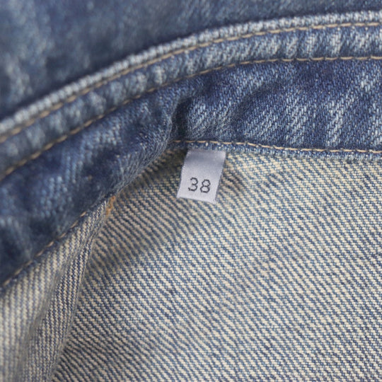 Dior HOMME Denim Jacket 113D585BY513 Outer material: 100% cotton, Leather part: 100% cowhide Indigo mens 38 Used Authentic