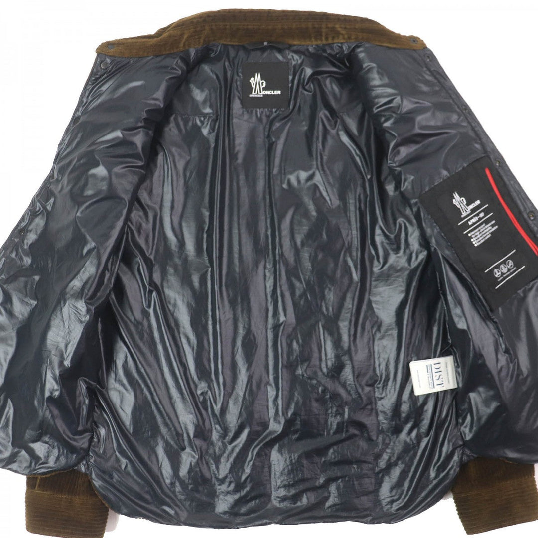 MONCLER GRENOBLE Down jacket Main: 98% cotton, Main: 2% polyurethane, Lining: 100% polyester, Filling: 90% down, Filling: 10% feather Brown GELT mens 2 Used Authentic
