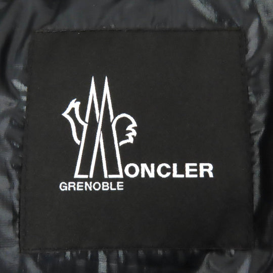 MONCLER GRENOBLE Down jacket Main: 98% cotton, Main: 2% polyurethane, Lining: 100% polyester, Filling: 90% down, Filling: 10% feather Brown GELT mens 2 Used Authentic