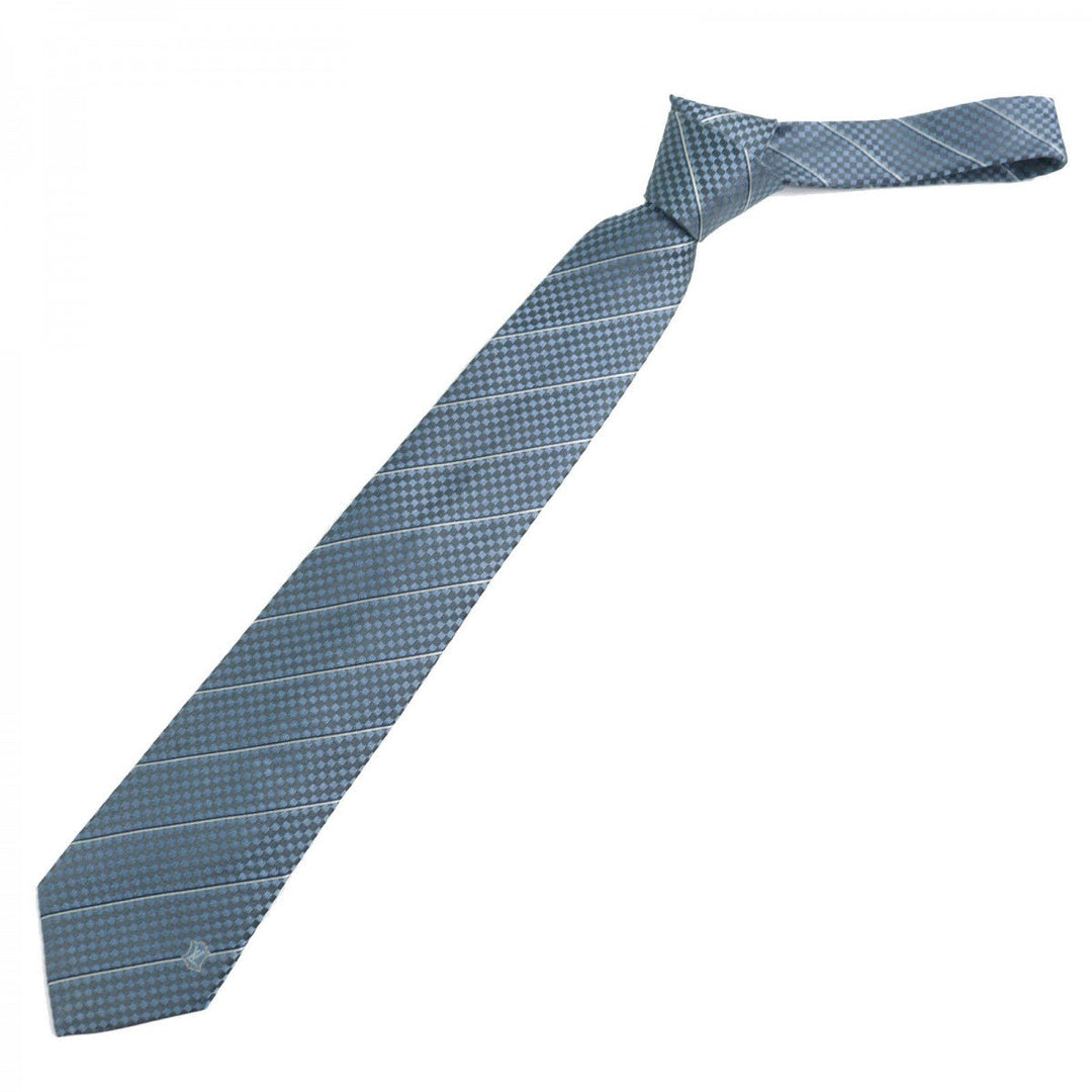 LOUIS VUITTON tie M67978 Main: 100% silk blue Kravat Ek mens Used Authentic