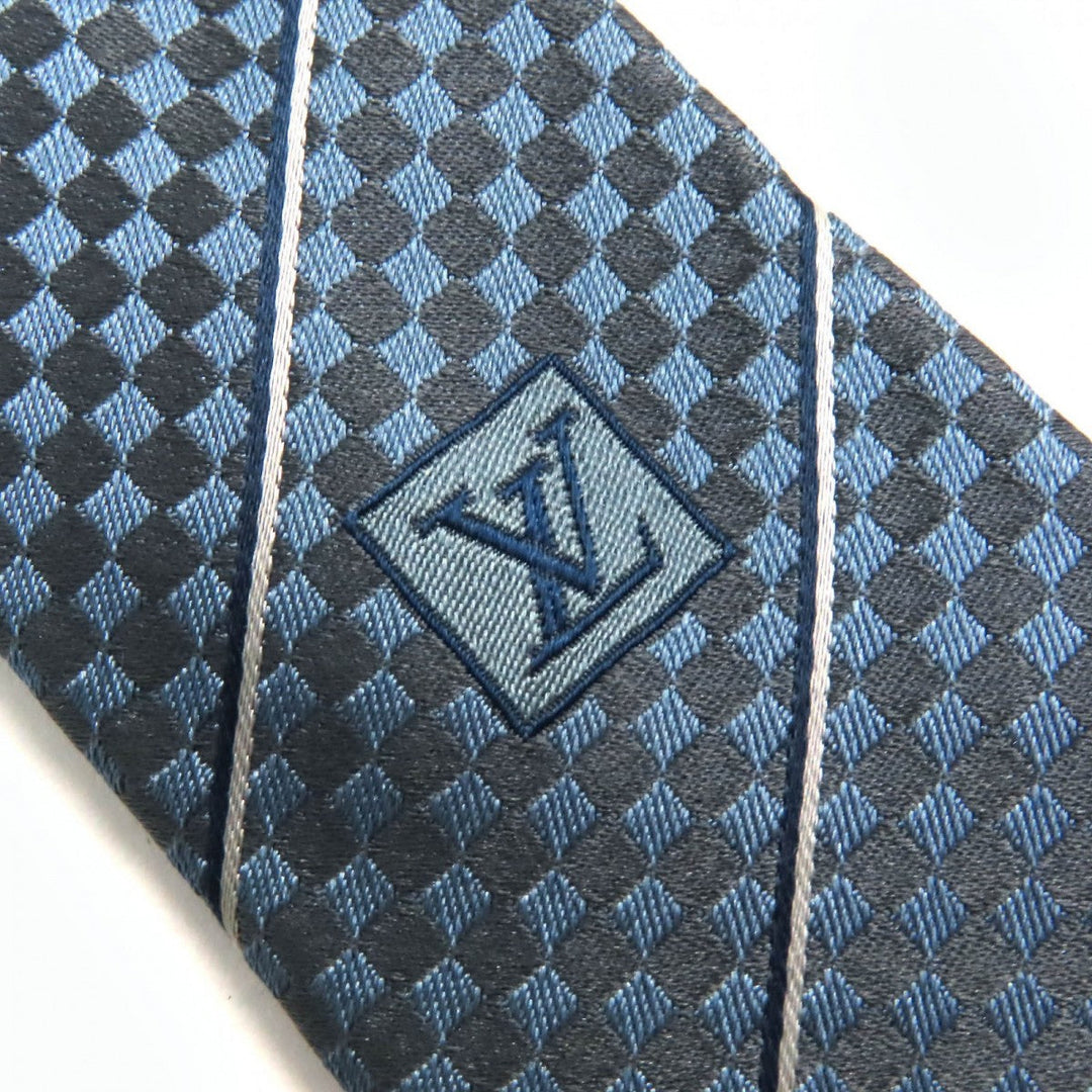 LOUIS VUITTON tie M67978 Main: 100% silk blue Kravat Ek mens Used Authentic