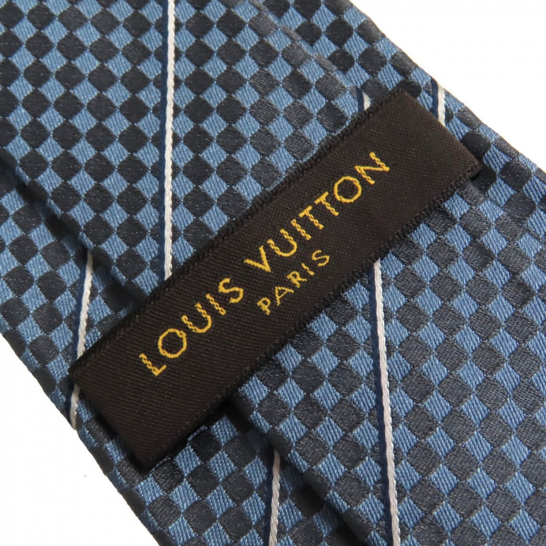 LOUIS VUITTON tie M67978 Main: 100% silk blue Kravat Ek mens Used Authentic