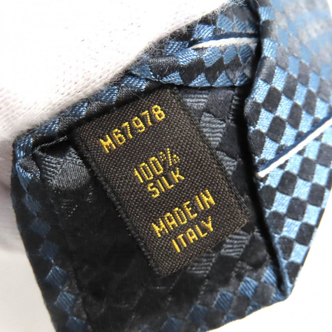 LOUIS VUITTON tie M67978 Main: 100% silk blue Kravat Ek mens Used Authentic