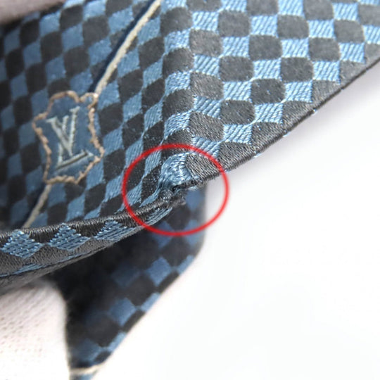 LOUIS VUITTON tie M67978 Main: 100% silk blue Kravat Ek mens Used Authentic