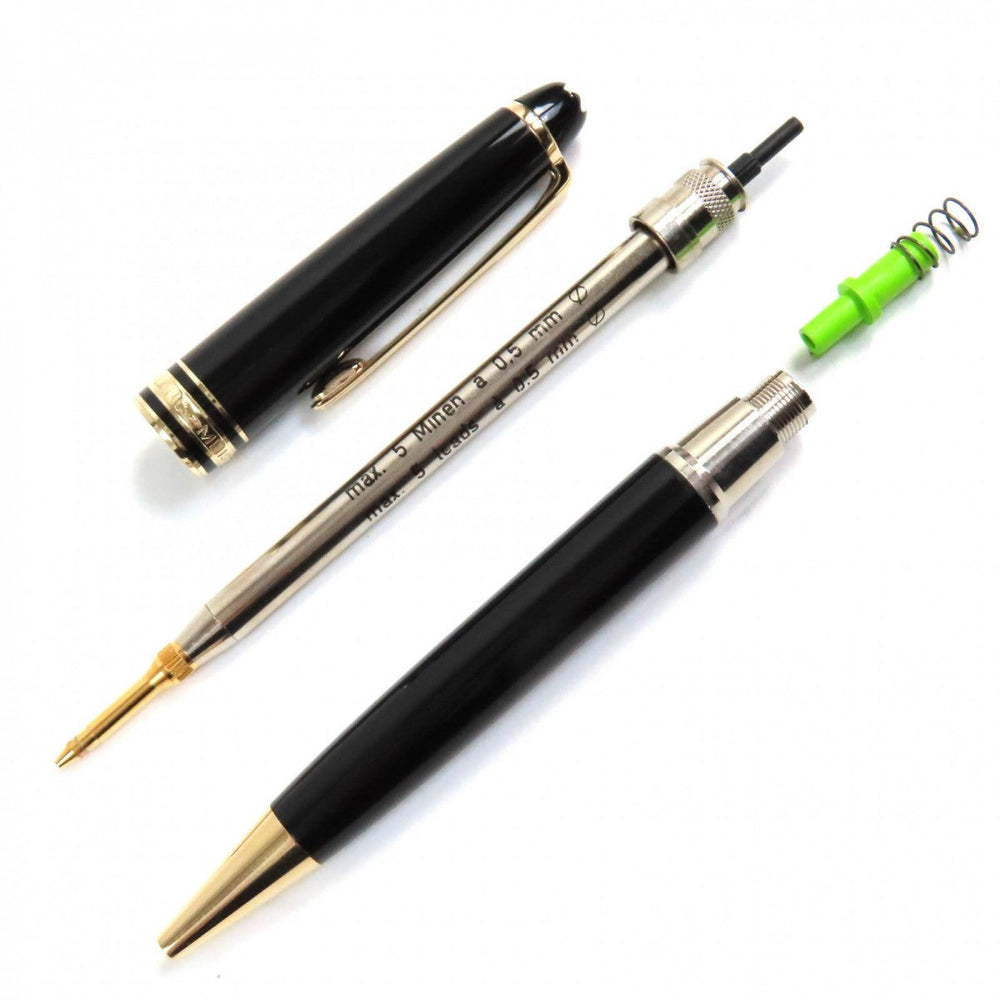 MONTBLANC mechanical pencil Resin, Gold Plated black Meisterstck Classic mens Used Authentic