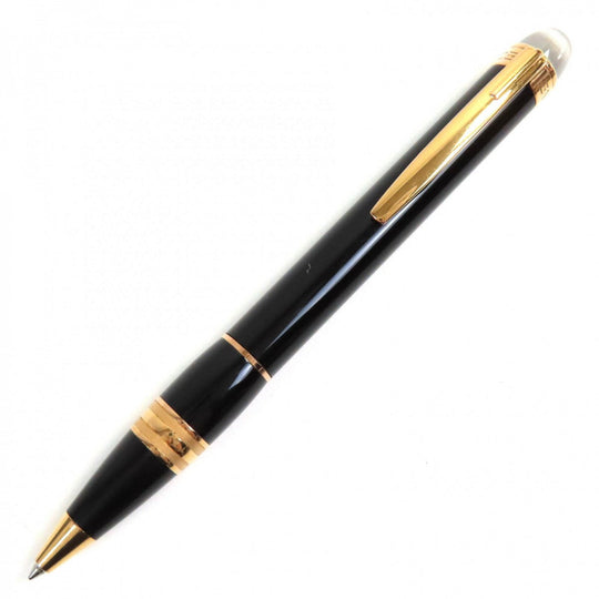 MONTBLANC Ballpoint pen Resin, Gold Plated black Starwalker