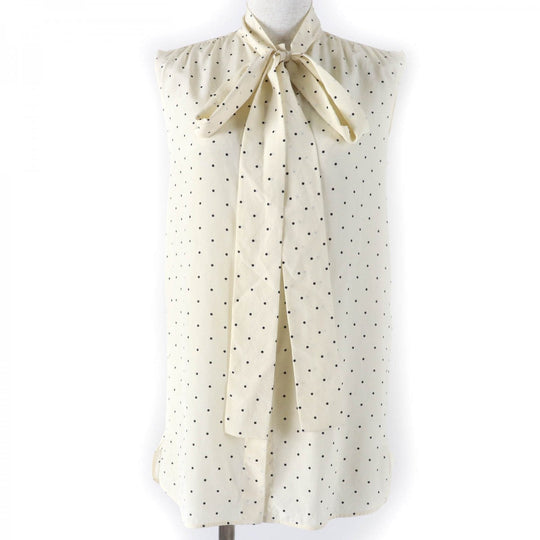 CELINE blouse Main: 100% silk Ivory Women 36 Used Authentic