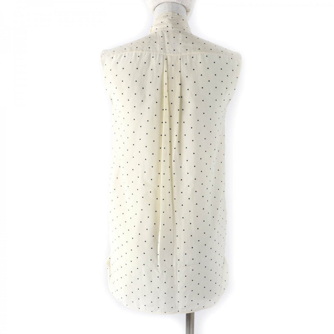 CELINE blouse Main: 100% silk Ivory Women 36 Used Authentic