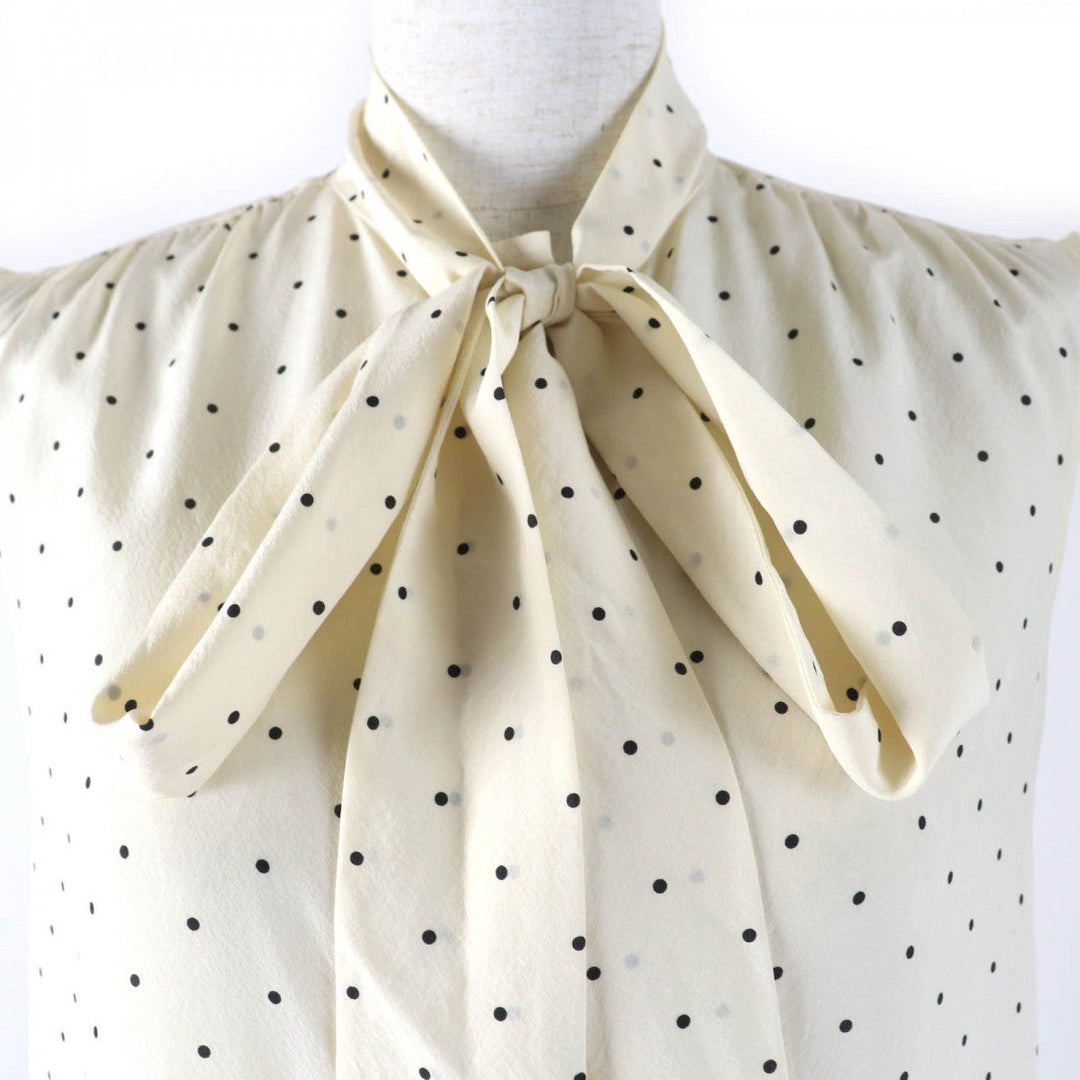 CELINE blouse Main: 100% silk Ivory Women 36 Used Authentic