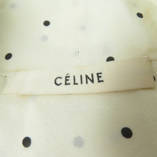 CELINE blouse Main: 100% silk Ivory Women 36 Used Authentic