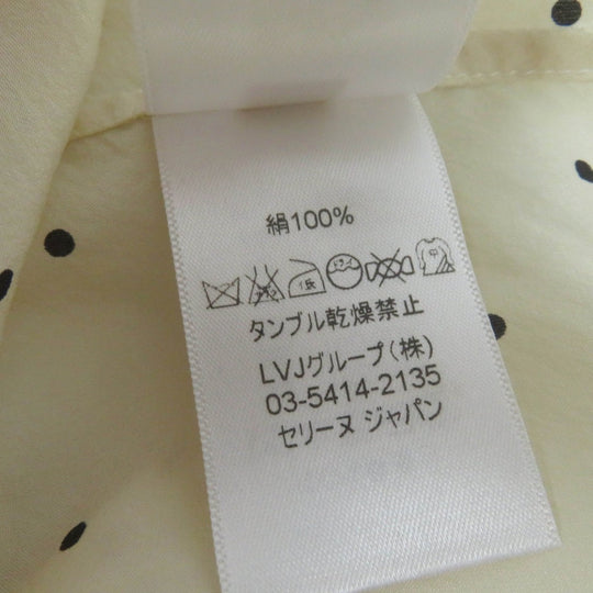 CELINE blouse Main: 100% silk Ivory Women 36 Used Authentic
