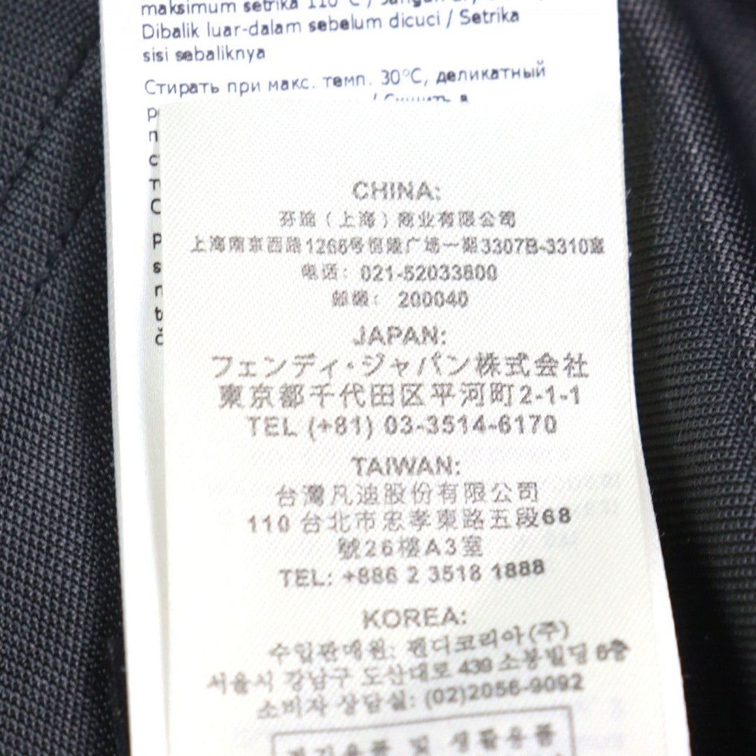 FENDI Short sleeve T-shirt FAF629 Outer: 100% acetate, Outer: 100% polyester, Part: 75% nylon, Part: 25% polyurethane, Part: 90% nylon Gray Ivory mens XS Used Authentic
