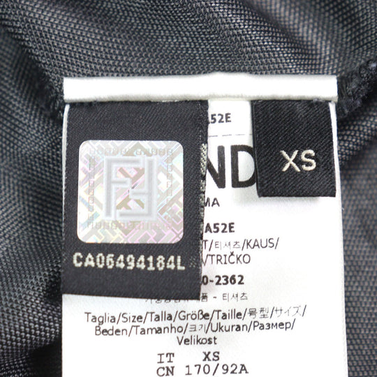 FENDI Short sleeve T-shirt FAF629 Outer: 100% acetate, Outer: 100% polyester, Part: 75% nylon, Part: 25% polyurethane, Part: 90% nylon Gray Ivory mens XS Used Authentic