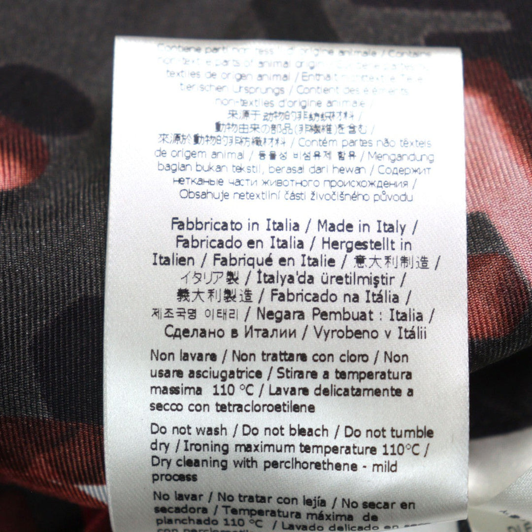 FENDI Short sleeve shirt FS0795 silk Black Red All-over pattern 41