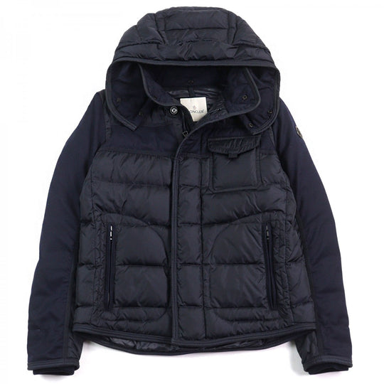 MONCLER Down jacket 420914139285 53227 Outer: 100% nylon, Lining: 100% nylon, Filling: 85% down, Filling: 15% feather, Part: 100% wool Navy RYAN GIUBBOTTO mens 2 Used Authentic