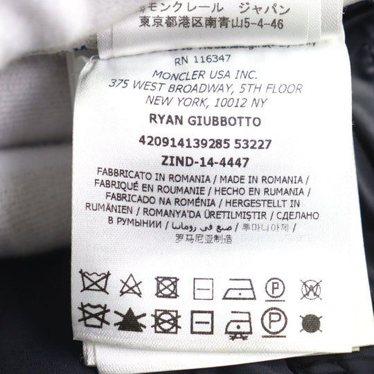 MONCLER Down jacket 420914139285 53227 Outer: 100% nylon, Lining: 100% nylon, Filling: 85% down, Filling: 15% feather, Part: 100% wool Navy RYAN GIUBBOTTO mens 2 Used Authentic