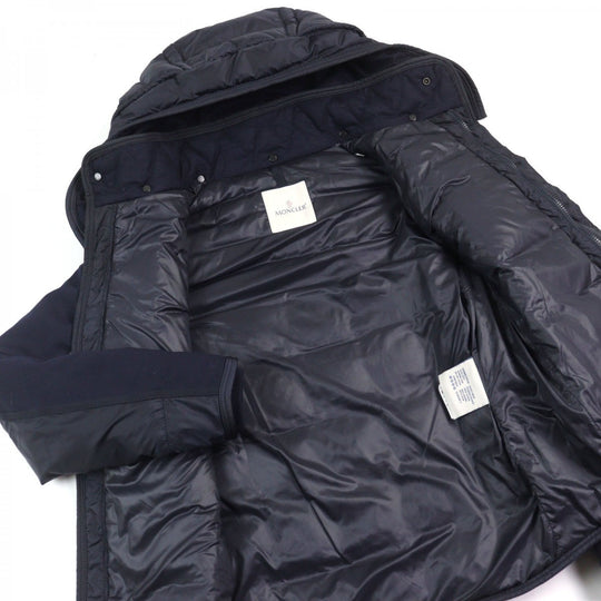 MONCLER Down jacket 420914139285 53227 Outer: 100% nylon, Lining: 100% nylon, Filling: 85% down, Filling: 15% feather, Part: 100% wool Navy RYAN GIUBBOTTO mens 2 Used Authentic