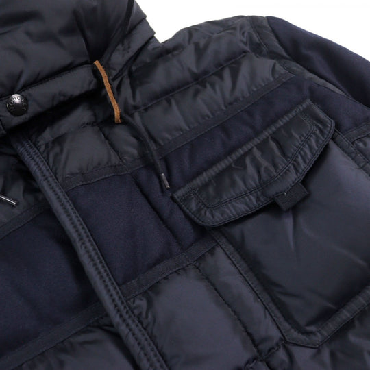 MONCLER Down jacket 420914139285 53227 Outer: 100% nylon, Lining: 100% nylon, Filling: 85% down, Filling: 15% feather, Part: 100% wool Navy RYAN GIUBBOTTO mens 2 Used Authentic