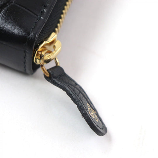 Ettinger Long Wallet Purse CC 2051EJ Main: Leather Black, Ebony mens Used Authentic