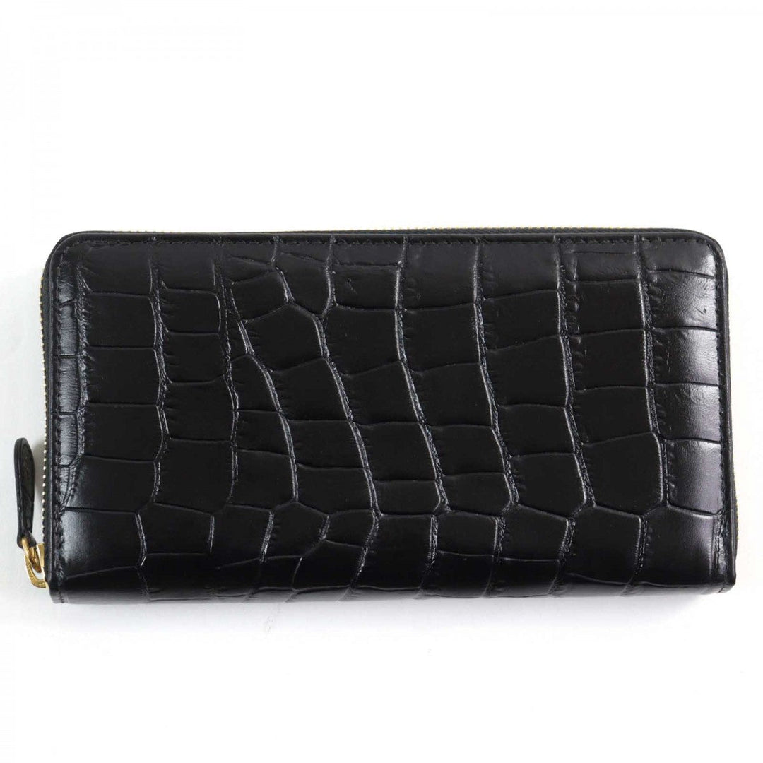Ettinger Long Wallet Purse CC 2051EJ Main: Leather Black, Ebony mens Used Authentic