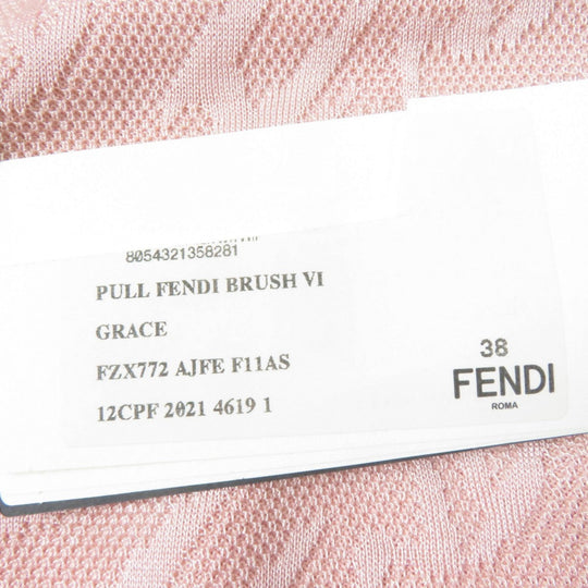 FENDI Short sleeve knit FZX772 Main: 47% cotton, 47% rayon, 6% nylon pink Women 38 Used Authentic