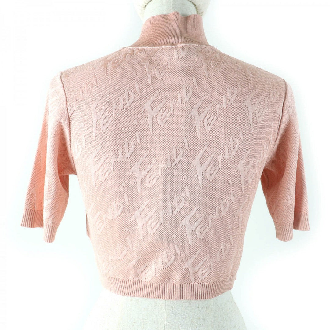 FENDI Short sleeve knit FZX772 Main: 47% cotton, 47% rayon, 6% nylon pink Women 38 Used Authentic