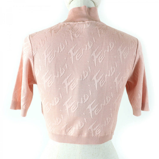 FENDI Short sleeve knit FZX772 Main: 47% cotton, 47% rayon, 6% nylon pink Women 38 Used Authentic