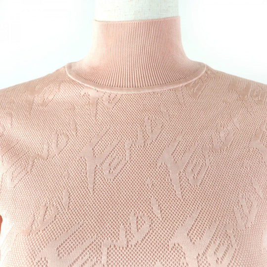 FENDI Short sleeve knit FZX772 Main: 47% cotton, 47% rayon, 6% nylon pink Women 38 Used Authentic