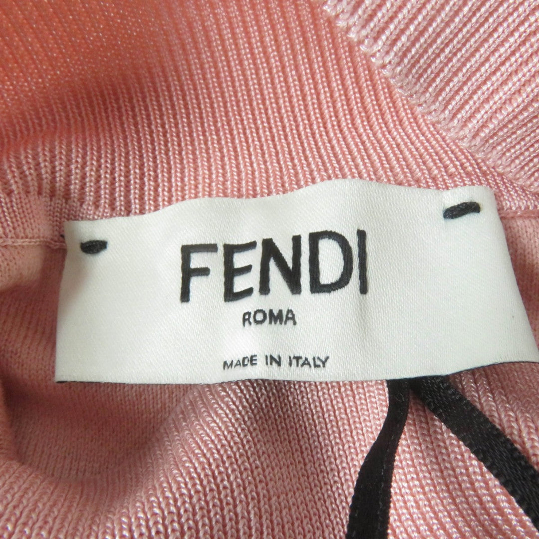 FENDI Short sleeve knit FZX772 Main: 47% cotton, 47% rayon, 6% nylon pink Women 38 Used Authentic