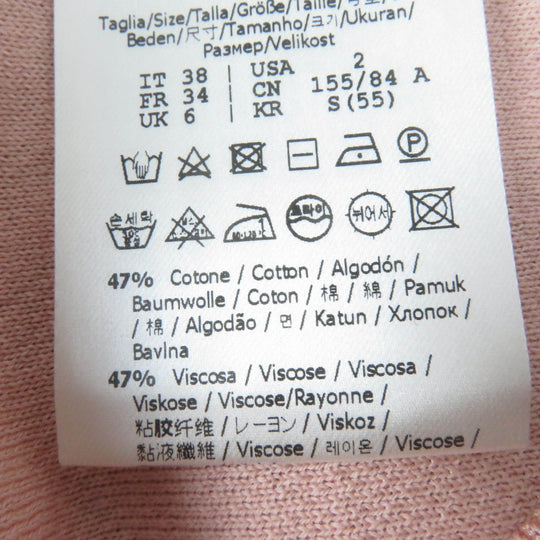 FENDI Short sleeve knit FZX772 Main: 47% cotton, 47% rayon, 6% nylon pink Women 38 Used Authentic