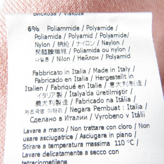 FENDI Short sleeve knit FZX772 Main: 47% cotton, 47% rayon, 6% nylon pink Women 38 Used Authentic