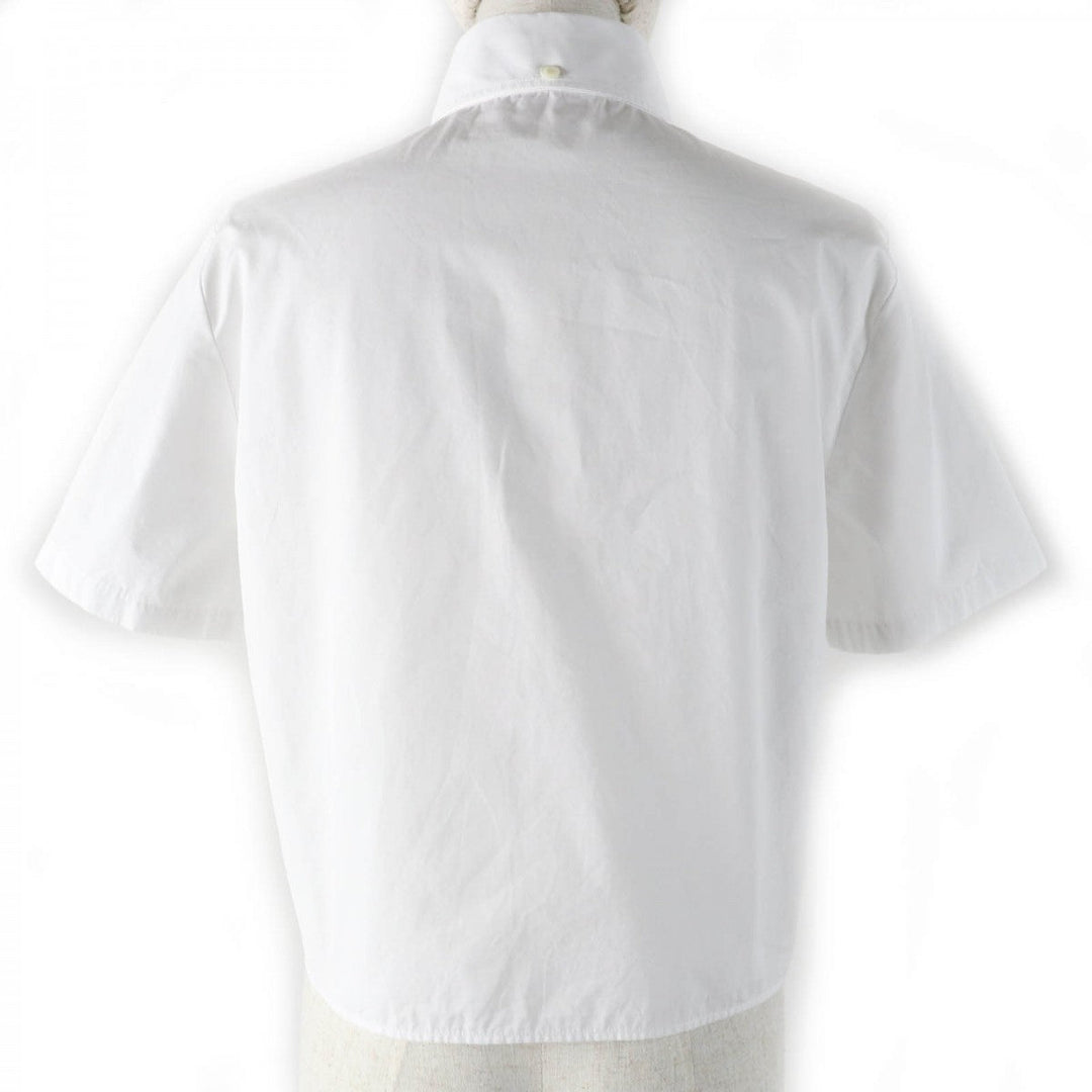 PRADA Short sleeve shirt P419G cotton white Poplin Shirt 40